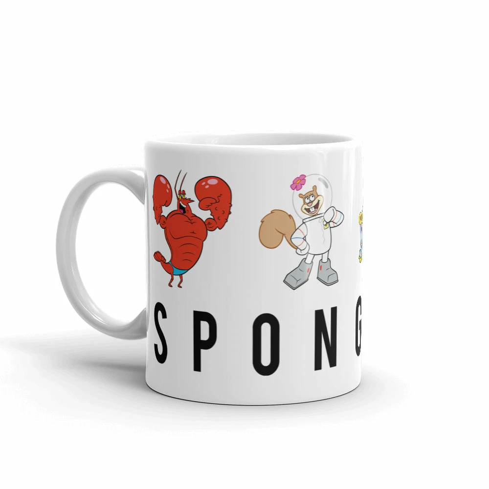 Monetyze-casetry Drinkware SpongeBob SquarePants Character Lineup White Mug 2 Monetyze-casetry Drinkware SpongeBob SquarePants Character Lineup White Mug