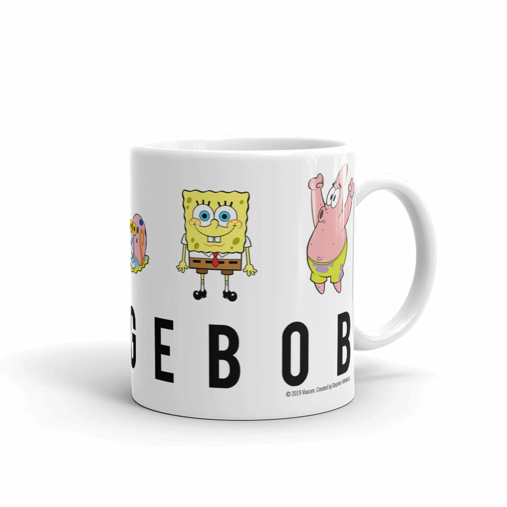 Monetyze-casetry Drinkware SpongeBob SquarePants Character Lineup White Mug 1 Monetyze-casetry Drinkware SpongeBob SquarePants Character Lineup White Mug