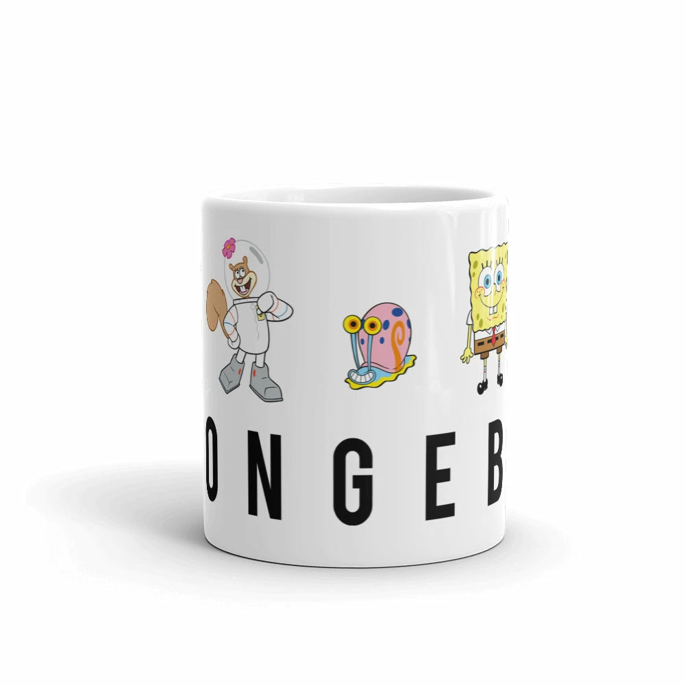 Monetyze-casetry Drinkware SpongeBob SquarePants Character Lineup White Mug 3 Monetyze-casetry Drinkware SpongeBob SquarePants Character Lineup White Mug
