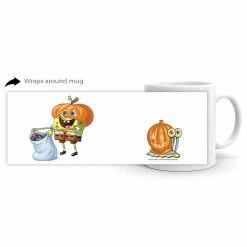 Monetyze-casetry SpongeBob And Gary Halloween White Mug