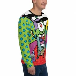 Printful Plankton Britto Crew Neck Sweatshirt Clothing