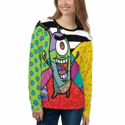 Printful Plankton Britto Crew Neck Sweatshirt Clothing