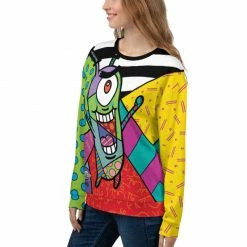 Printful Plankton Britto Crew Neck Sweatshirt Clothing