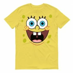 Fba-tsc SpongeBob SquarePants Yellow Big Face Short Sleeve T-Shirt Clothing