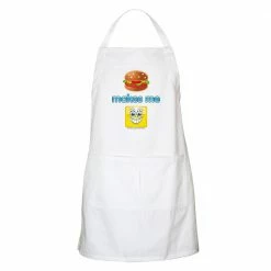 Dtg2go SpongeBob SquarePants Emoji Burger Smile Apron Clothing