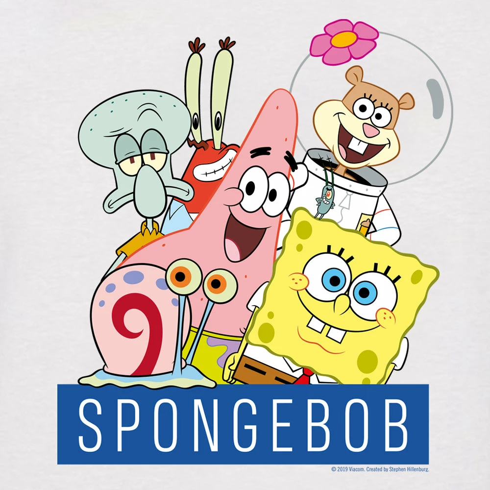 Dtg2go Clothing SpongeBob SquarePants Group Shot ¾ Sleeve Baseball Tee 2 Dtg2go Clothing SpongeBob SquarePants Group Shot ¾ Sleeve Baseball Tee