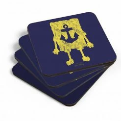 Progift SpongeBob SquarePants Yellow Silhouette Coasters - Set Of 4