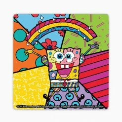 Progift Home & Office SpongeBob SquarePants Britto Coaster Set Of 4- SpongeBob, Patrick, Squidward, Mr. Krabs