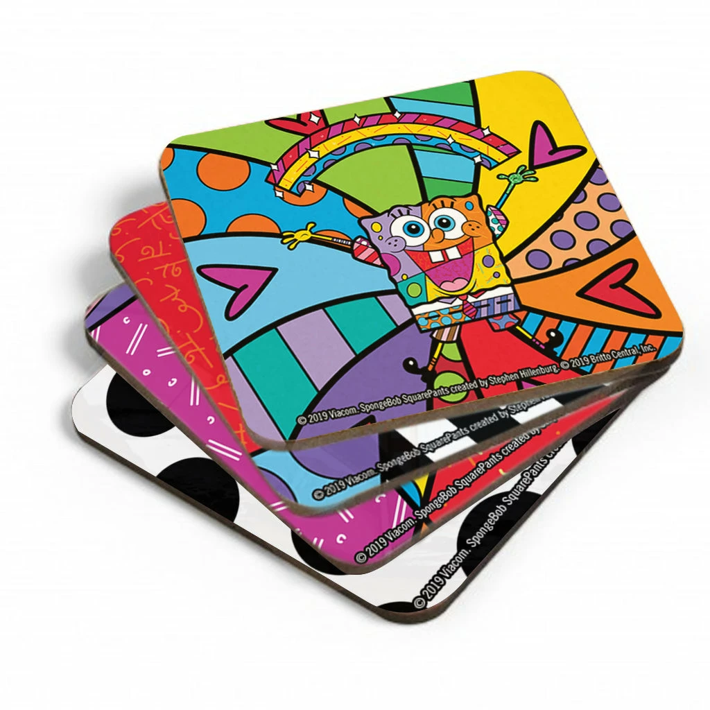 Progift Home & Office SpongeBob SquarePants Britto Coaster Set Of 4 - SpongeBob, Sandy, Plankton, Gary 2 Progift Home & Office SpongeBob SquarePants Britto Coaster Set Of 4 - SpongeBob, Sandy, Plankton, Gary