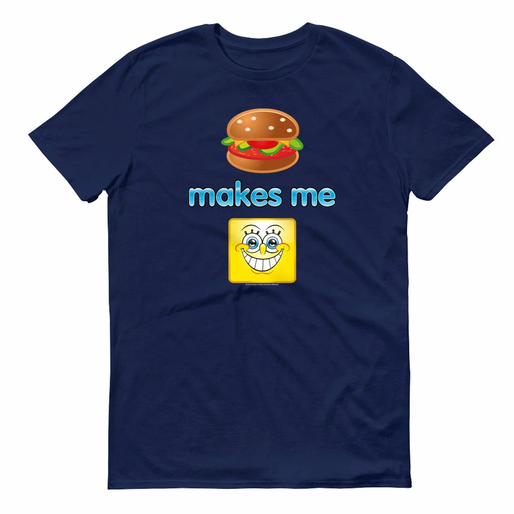 Monster Digital SpongeBob SquarePants Emoji Burger Smile Short Sleeve T-Shirt Clothing 1 Monster Digital SpongeBob SquarePants Emoji Burger Smile Short Sleeve T-Shirt Clothing