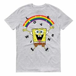 Dtg2go SpongeBob SquarePants Love Wins Short Sleeve T-Shirt Clothing