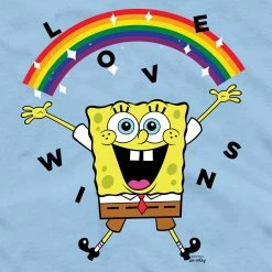 Dtg2go SpongeBob SquarePants Love Wins Short Sleeve T-Shirt Clothing