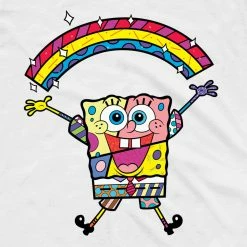 Monster Digital Clothing SpongeBob SquarePants Britto Rainbow Adult Short Sleeve T-Shirt