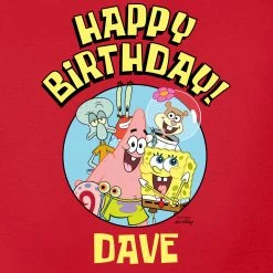 Monster Digital SpongeBob SquarePants Group Shot Personalized Kids Short Sleeve T-Shirt Clothing