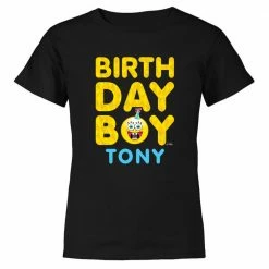 Monster Digital Clothing SpongeBob SquarePants Birthday Boy Emoji Personalized Kids Short Sleeve T-Shirt