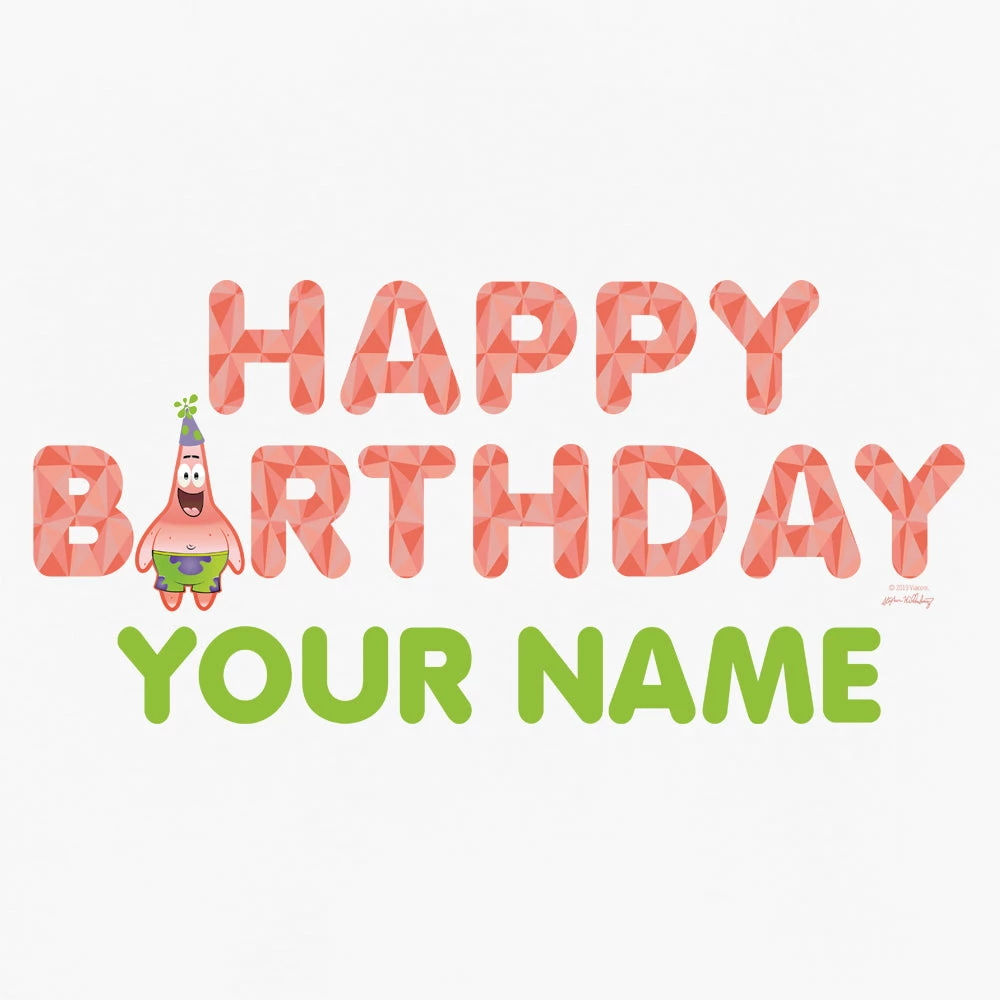 Monster Digital Clothing Patrick Star Happy Birthday Emoji Personalized Kids Short Sleeve T-Shirt 2 Monster Digital Clothing Patrick Star Happy Birthday Emoji Personalized Kids Short Sleeve T-Shirt