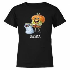 Monster Digital SpongeBob Trick-or-Treat Personalized Kids Short Sleeve T-Shirt Clothing