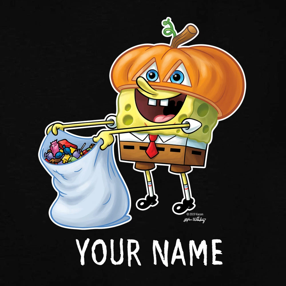 Monster Digital SpongeBob Trick-or-Treat Personalized Kids Short Sleeve T-Shirt Clothing 2 Monster Digital SpongeBob Trick-or-Treat Personalized Kids Short Sleeve T-Shirt Clothing