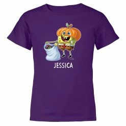 Monster Digital SpongeBob Trick-or-Treat Personalized Kids Short Sleeve T-Shirt Clothing 5 Monster Digital SpongeBob Trick-or-Treat Personalized Kids Short Sleeve T-Shirt Clothing