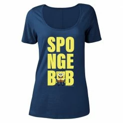 Dtg2go SpongeBob SquarePants Big Name Women's Relaxed Scoop Neck T-Shirt