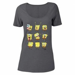 Dtg2go SpongeBob SquarePants Feelin' Moody Women's Relaxed Scoop Neck T-Shirt Clothing