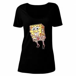 Dtg2go Clothing SpongeBob Thrilled Women's Relaxed Scoop Neck T-Shirt