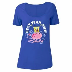 Dtg2go SpongeBob SquarePants Best Year Ever Jellyfish Women's Relaxed Scoop Neck T-Shirt 6 Dtg2go SpongeBob SquarePants Best Year Ever Jellyfish Women's Relaxed Scoop Neck T-Shirt