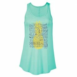 Dtg2go SpongeBob SquarePants Typography Pineapple Women's Flowy Tank Top