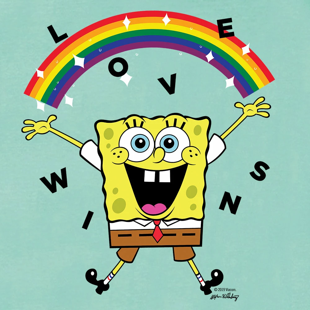 Dtg2go SpongeBob SquarePants Love Wins Women's Flowy Tank Top 2 Dtg2go SpongeBob SquarePants Love Wins Women's Flowy Tank Top
