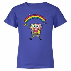 Monster Digital Clothing SpongeBob SquarePants Britto Rainbow Kids Short Sleeve T-Shirt