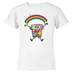 Monster Digital Clothing SpongeBob SquarePants Britto Rainbow Kids Short Sleeve T-Shirt