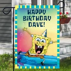 Progift Kids & Baby Spongebob Squarepants Personalized Flag
