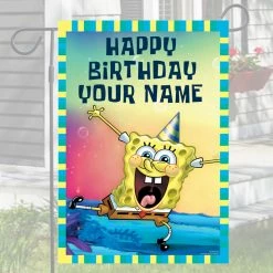 Progift Kids & Baby Spongebob Squarepants Personalized Flag