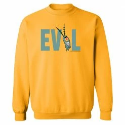 Dtg2go Clothing Plankton Evil Fleece Crew Neck Sweatshirt