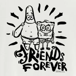 Dtg2go SpongeBob SquarePants Friends Forever Crew Neck Sweatshirt Clothing