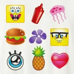 Dtg2go SpongeBob SquarePants Emojis Crew Neck Sweatshirt Clothing