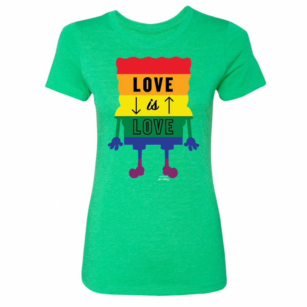 Dtg2go Clothing SpongeBob SquarePants Love Is Love Women's Tri-Blend Short Sleeve T-Shirt 1 Dtg2go Clothing SpongeBob SquarePants Love Is Love Women's Tri-Blend Short Sleeve T-Shirt