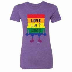 Dtg2go Clothing SpongeBob SquarePants Love Is Love Women's Tri-Blend Short Sleeve T-Shirt 13 Dtg2go Clothing SpongeBob SquarePants Love Is Love Women's Tri-Blend Short Sleeve T-Shirt