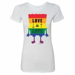 Dtg2go Clothing SpongeBob SquarePants Love Is Love Women's Tri-Blend Short Sleeve T-Shirt 9 Dtg2go Clothing SpongeBob SquarePants Love Is Love Women's Tri-Blend Short Sleeve T-Shirt