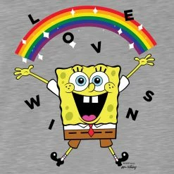 Dtg2go SpongeBob SquarePants Love Wins Women's Tri-Blend Dolman T-Shirt Clothing