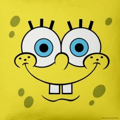 Mww Kids & Baby SpongeBob SquarePants Yellow Big Face Throw Pillow - 16" X 16"