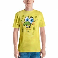 Printful SpongeBob Short Sleeve Costume T-Shirt Clothing
