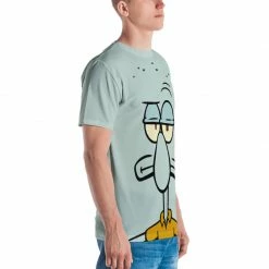 Printful Clothing Squidward Big Face Short Sleeve T-Shirt