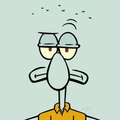 Printful Clothing Squidward Big Face Short Sleeve T-Shirt