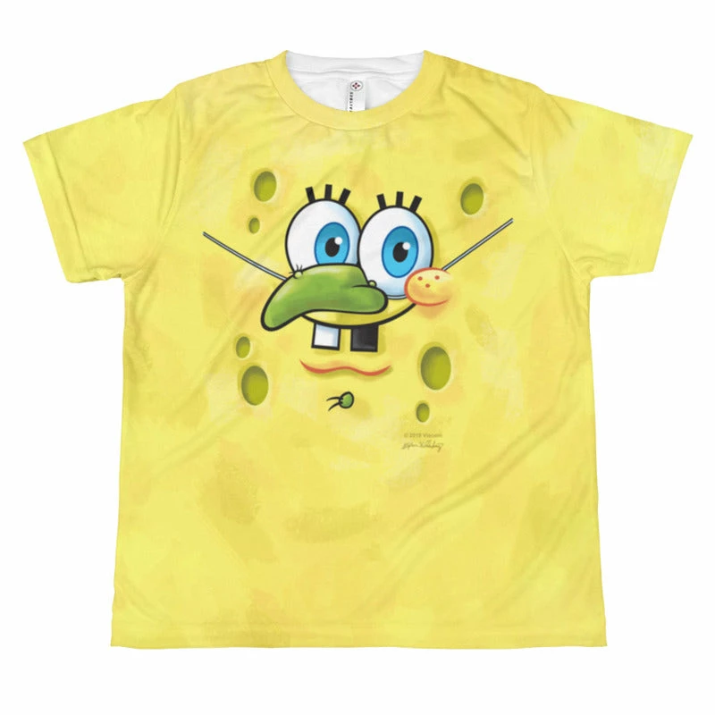 Printful SpongeBob Kids Short Sleeve Costume T-Shirt Clothing 1 Printful SpongeBob Kids Short Sleeve Costume T-Shirt Clothing