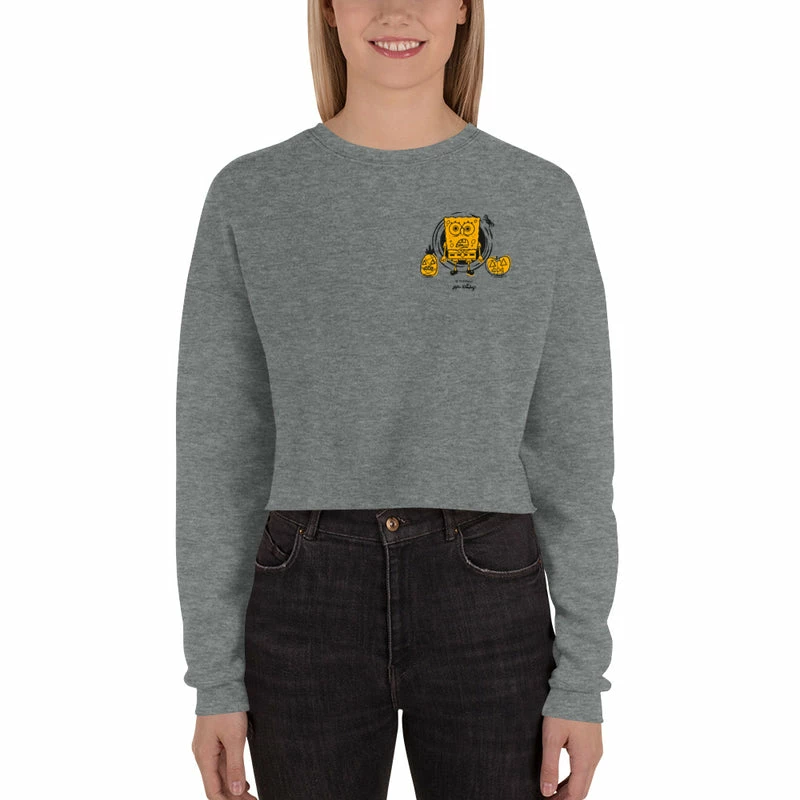 Printful SpongeBob Bikini Bottom Pumpkin Women's Crop Sweatshirt International Shipping 3 Printful SpongeBob Bikini Bottom Pumpkin Women's Crop Sweatshirt International Shipping
