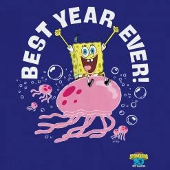 Progift SpongeBob SquarePants Best Year Ever Jellyfish Sherpa Blanket Kids & Baby