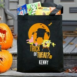 Progift SpongeBob And Patrick Personalized Trick-Or-Treat Bag Bags