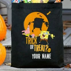 Progift SpongeBob And Patrick Personalized Trick-Or-Treat Bag Bags