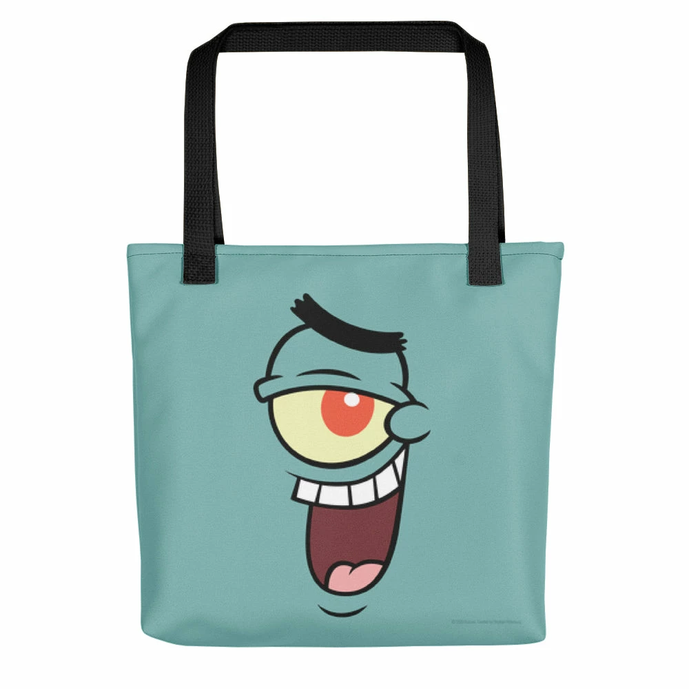 Printful SpongeBob SquarePants Plankton Big Face Premium Tote Bag Accessories 1 Printful SpongeBob SquarePants Plankton Big Face Premium Tote Bag Accessories